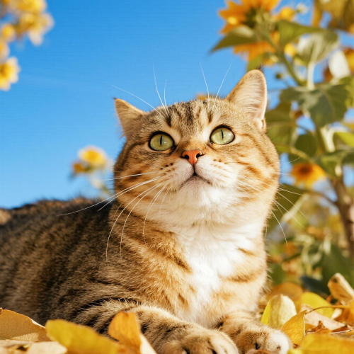 休闲的小猫